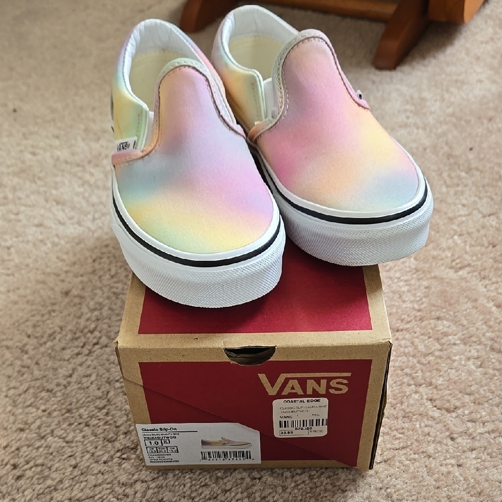 Vans Pastel Rainbow Slip-On Sneakers